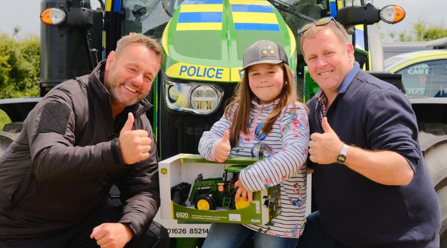Devon and Cornwall Police have just announced the winner of its Name Our Tractor competition. Eloise Bettison named it Inspector Moors.