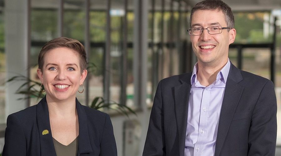 Carla Denyer and Adrian Ramsay, co leaders of the Green Party