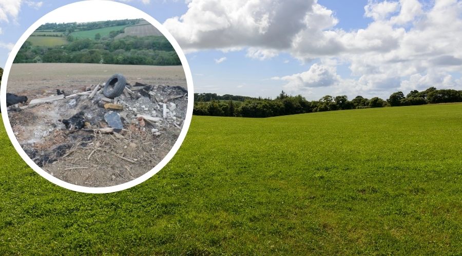 William Salmon of Trevemper Farm pleaded guilty to two charges involving depositing waste on land he owned in Trerice near Newquay. 