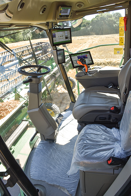 John Deere combine cab