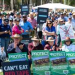 National Farmers’ Federation (NFF) said 2,000 Australian farmers attended the protest in front of the nation’s Parliament House in Canberra.