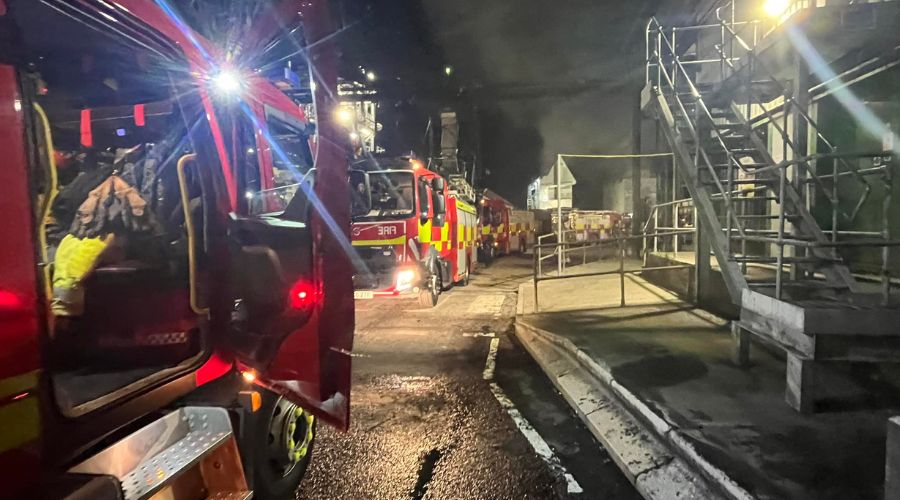 1.5 tonnes of sugar pulp have caught fire at the British Sugar Factory