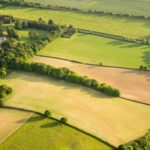 farming landscape - aerial view