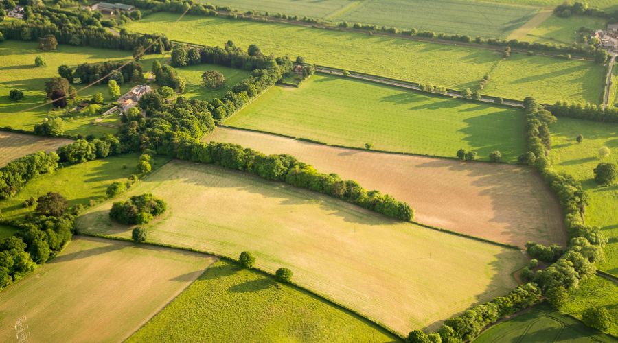 farming landscape - aerial view