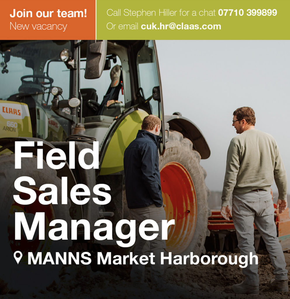 Field sales manager job on farm machinery website