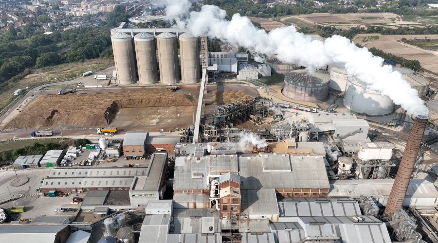 aerial view of British Sugar factory