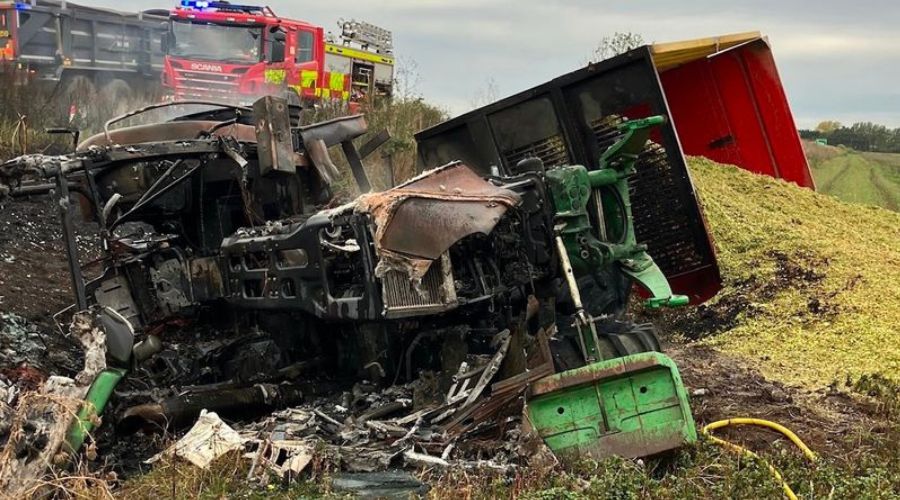 On Sunday morning, 6th October, crews from Chatteris, Ely and March were called to a tractor fire on A142 in Mepal. 