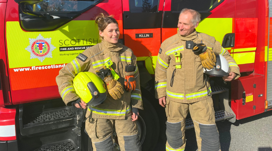 The father-and-daughter duo has made a video with RSABI talking about their shared love of farming and the fire service.