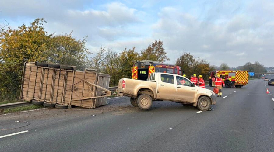 Staffordshire Fire and Rescue said that five cattle have been involved in a road traffic incident on the M6 at junction 13.