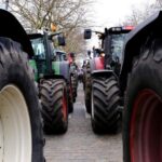 Farmers in North Wales gathered outside Venue Cymru, which hosted the Welsh Labour conference, to protest against inheritance tax changes.