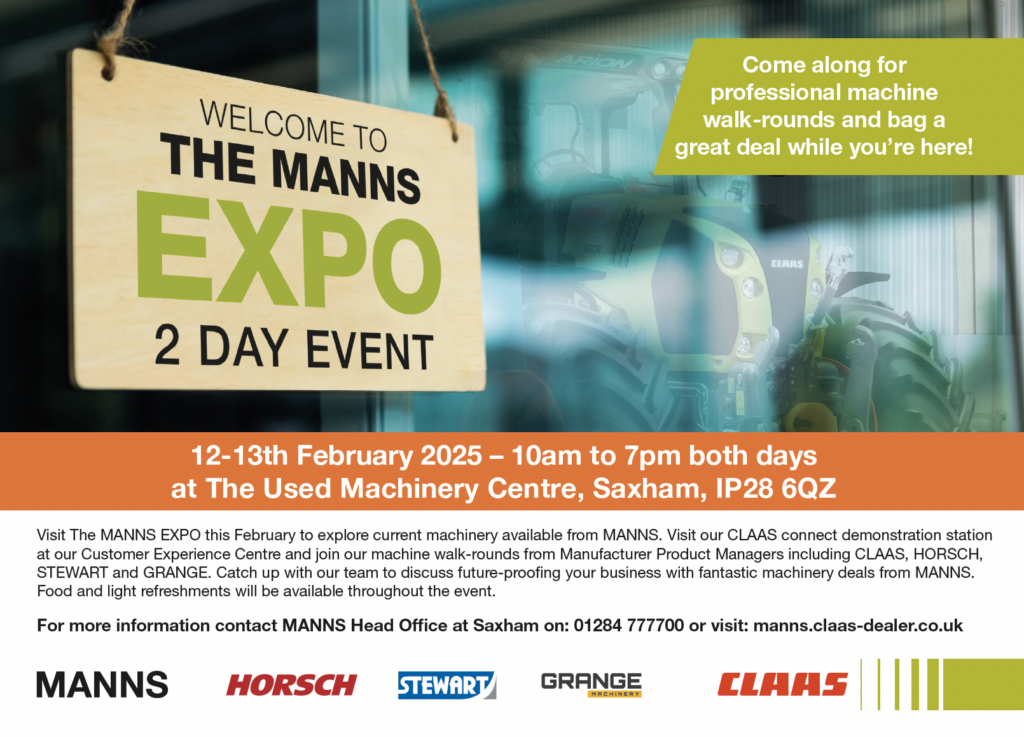 Claas Manns Expo event on farm machinery website