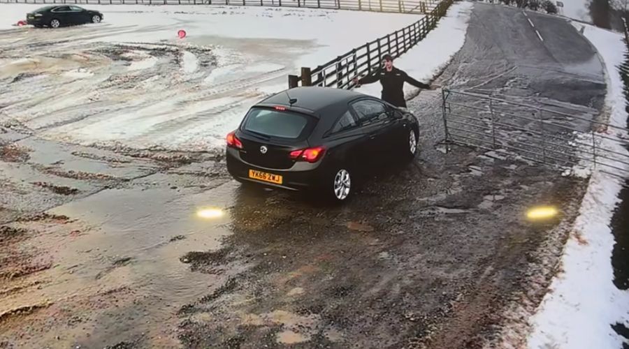 A family-run Mainsgill Farm Shop in Richmond, North Yorkshire, shared a video of a shoplifter driving into a worker during shocking escape.