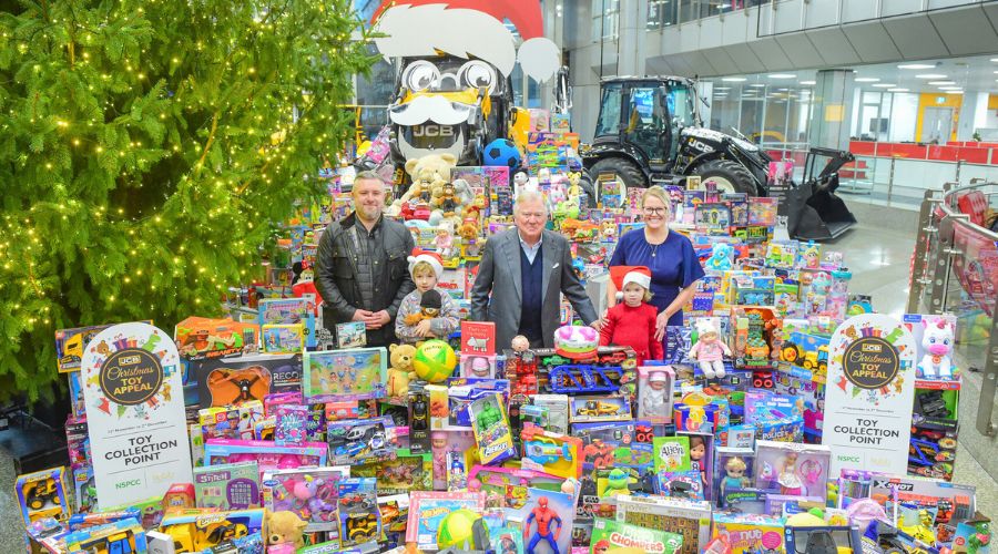 JCB’s third annual Christmas Toy Appeal has delivered a record haul of gifts for distribution to children in Staffordshire and Wrexham. 