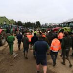 Tens of farmers from across East Anglia took part in the tractor protest on the A14 near the Port of Felixstowe in Suffolk.