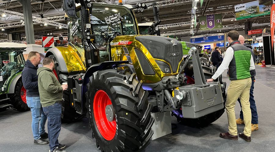 Fendt gold tractor at LAMMA 2024