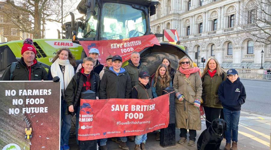 Farming families gathered on Whitehall before delivering letters written by children to PM Keir Starmer, in regard to inheritance tax reliefs.