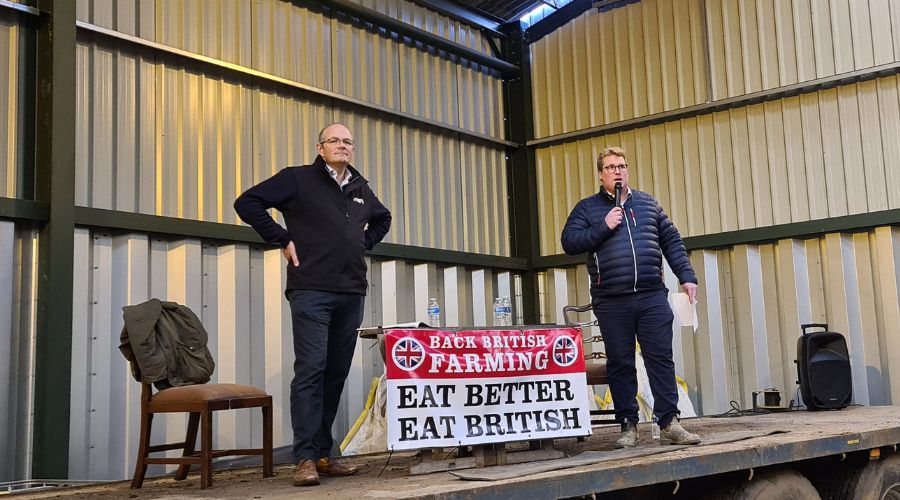 NFU president Tom Bradshaw met with Suffolk farmers during the East Anglian Farmers United meeting on Wednesday, 29th January.