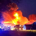 farm building on fire