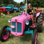 Anna Griffiths from Northamptonshire painted her 1957 Fordson Dexta tractor pink to raise money for Dementia UK.