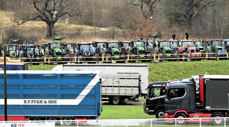 More than 200 tractors gathered on the Royal Welsh Showground to outline effects of government’s inheritance tax plans on rural economy.