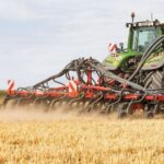 Horsch direct dril pulled by tractor