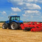 tractor doing field work